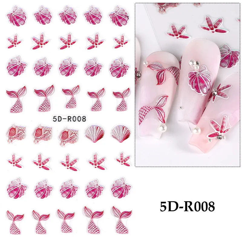 5D Ocean Starfish Nail Stickers